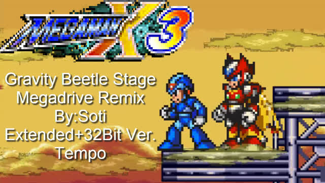 MegamanX3 Gravity Beetle Stage BGM Megadrive/Genesis Remix PS1 Tempo on Genecyst MS-DOS Emu Extended
