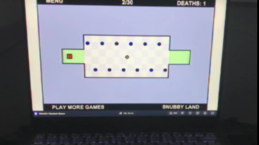worlds hardest game but if i die my computer spontaneously combusts