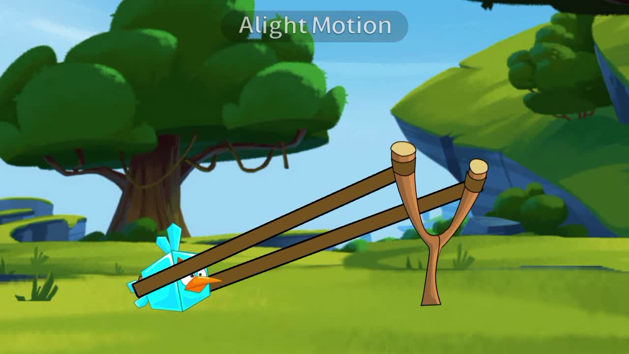 ice bird slingshot animations test
