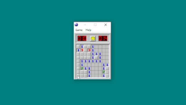 playing minesweeper