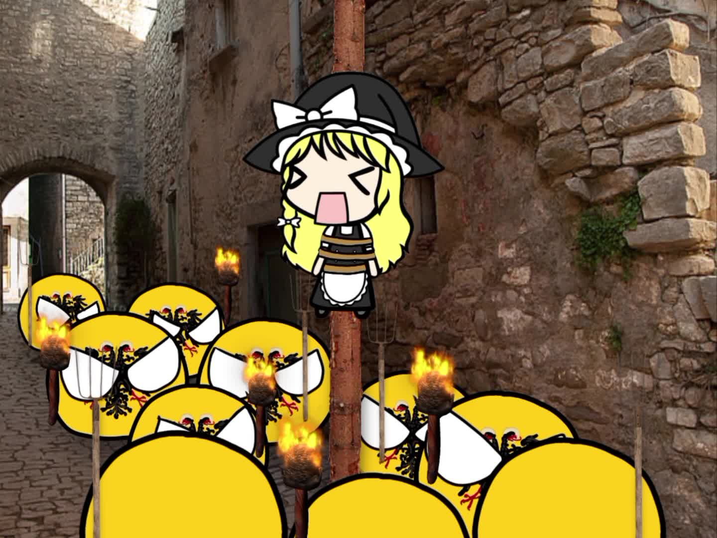 ¡Quemen a la bruja! ¡Quemen a la bruja!