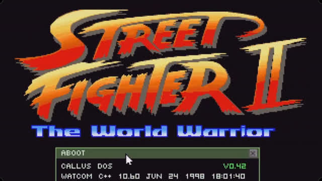 Street Fighter 2 The World Warrior - Played on Callus CPS Emulator For MS-DOS