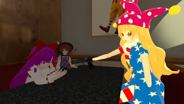 [Touhou GMOD] Reimu goes to McDonald's