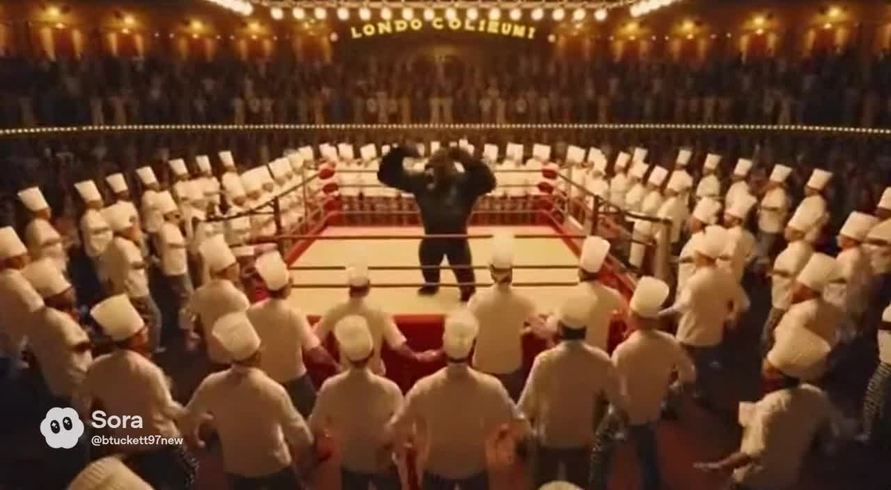 100 British Chef's 👨‍🍳 vs 1 Gorilla 🦍 [Sora]