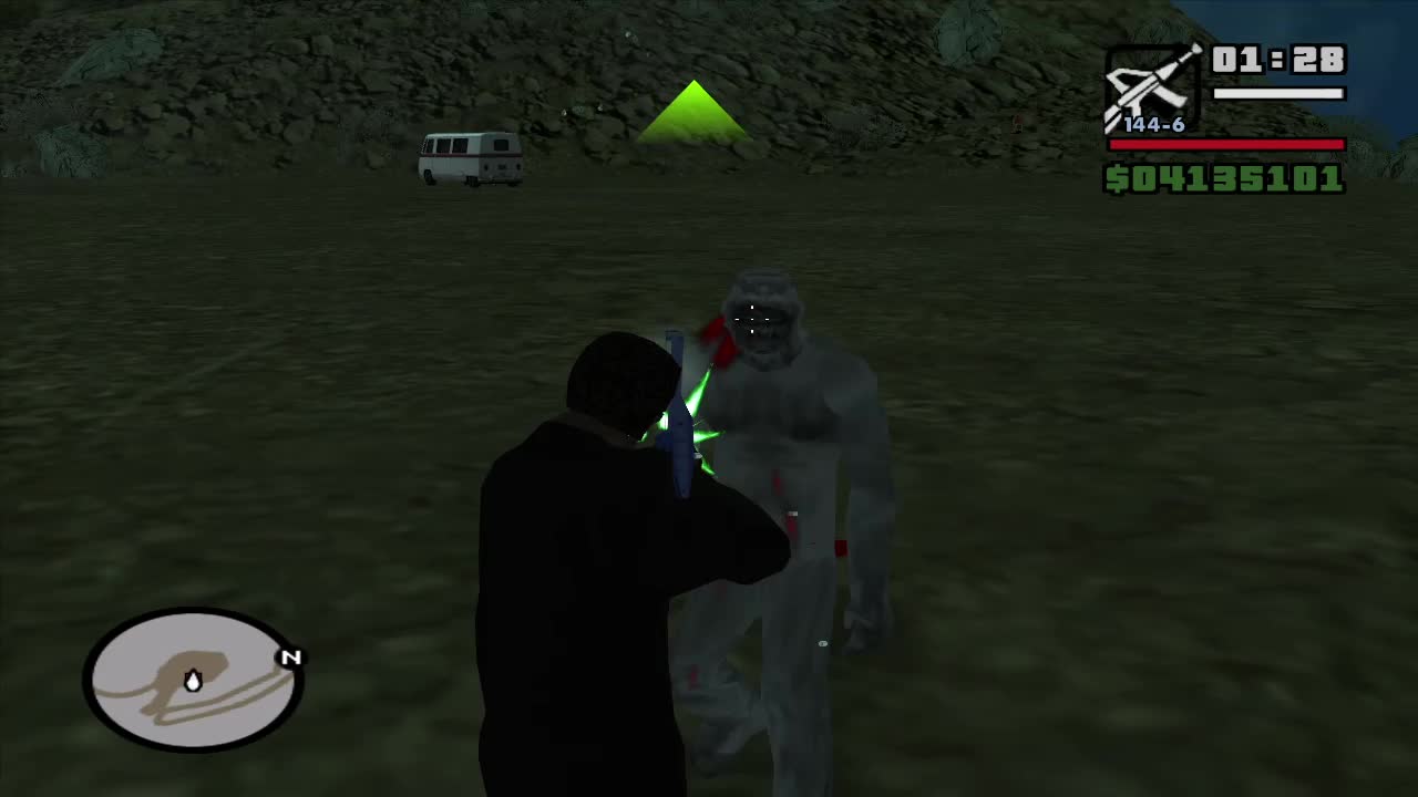 YETI FOUND IN MOUNT CHILIAD IN GRAND THEFT AUTO SAN ANDREAS