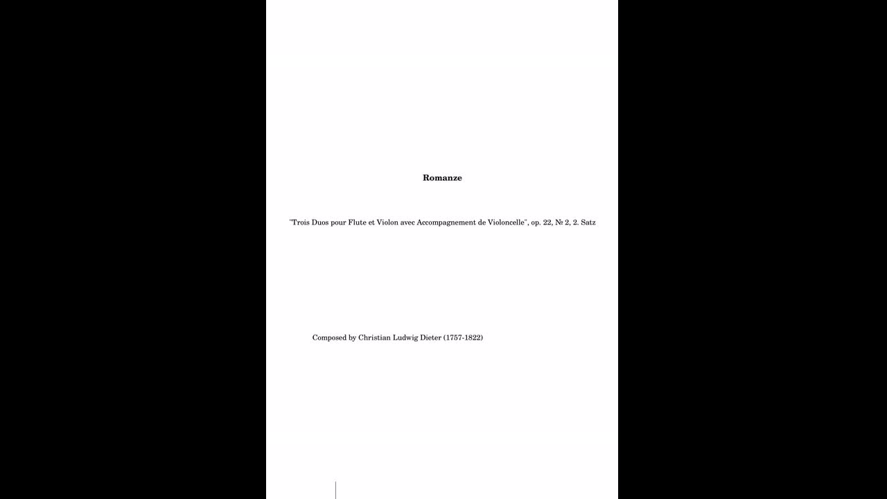 Christian Ludwig Dieter: Romanze