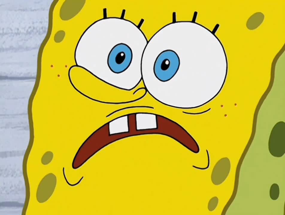 SpongeBob gets scared of BND Mask of Doom
