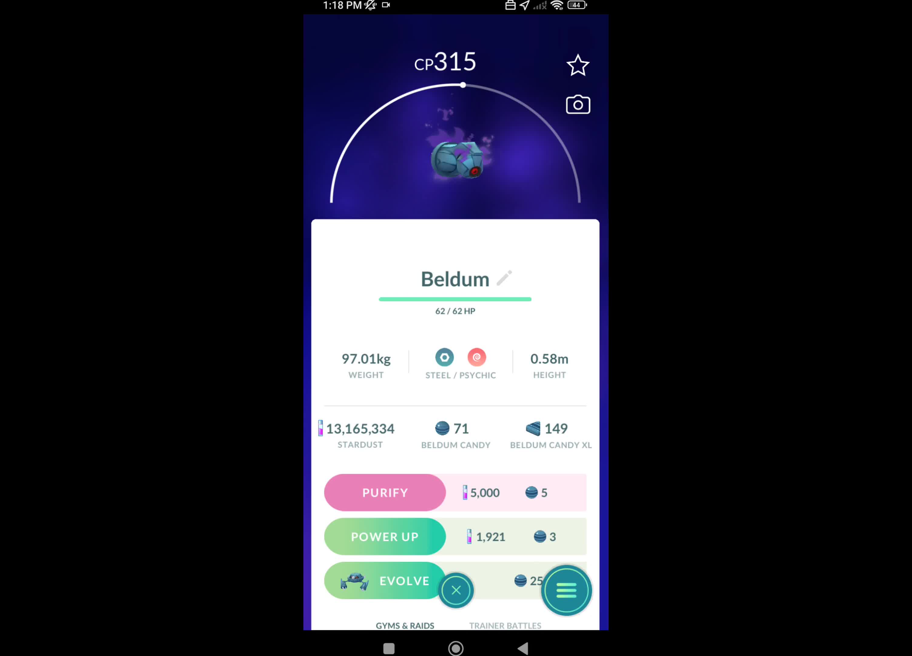 Pokémon GO-Purifying Shadow Beldum