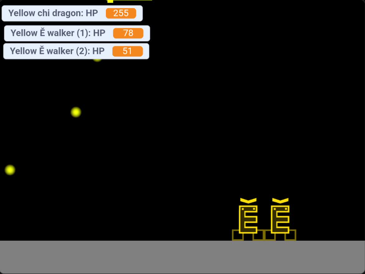 Yellow chi dragon vs 2 yellow ě walker Yellow chi dragon vs 2 yellow ě walker