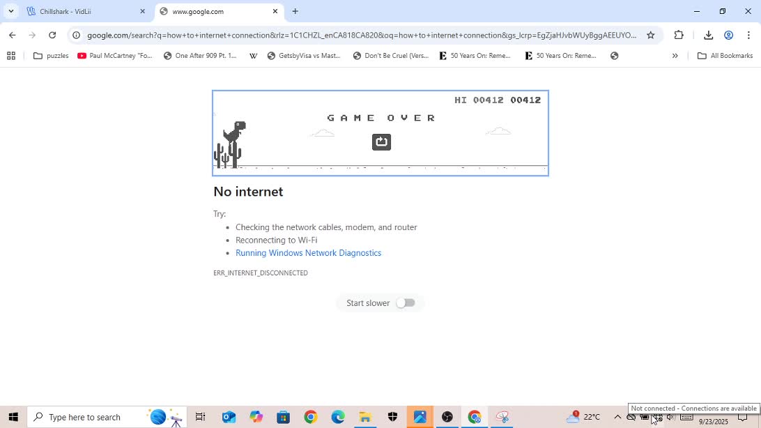 Playing the No Internet Dinosaur Game (with Boby Joe)