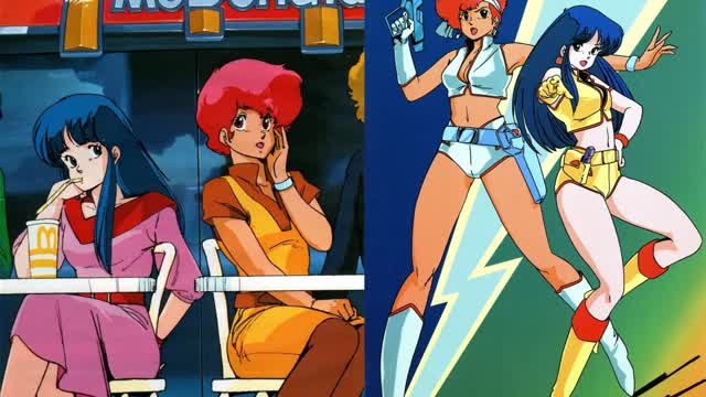 Dirty Pair (1985 TV Series) Episode 13 - What's This?! Our Fair Skin Is Getting Slimy (English Dub)