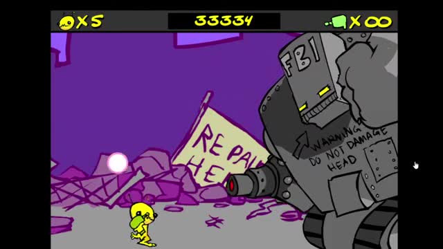 playing a newgrounds game  Alien Hominid