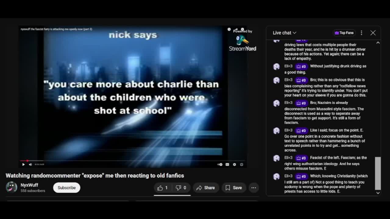 nyxwuff melts down over me and chronic999's videos (part 2) nyxwuff melts down over me and chronic999's videos (part 2)