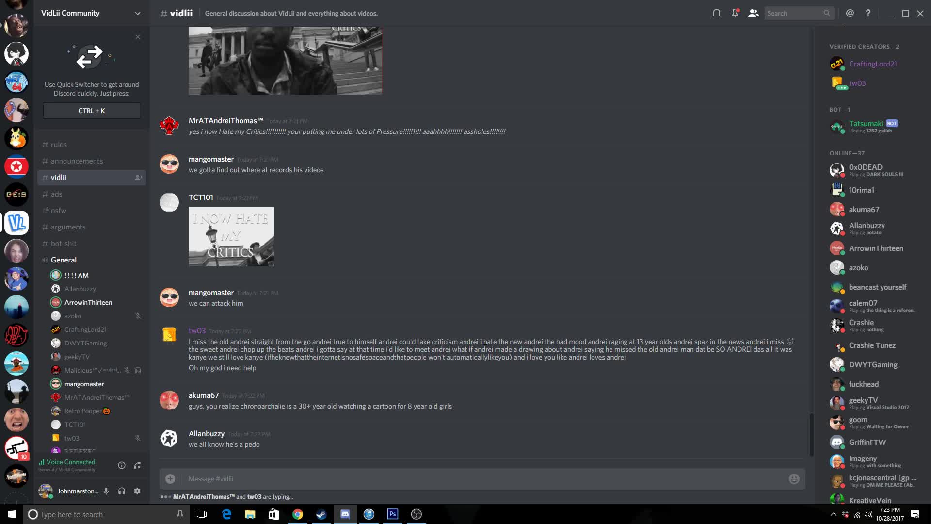 Hanging Out In The Vidlii Discord In 2017 Hanging Out In The Vidlii Discord In 2017