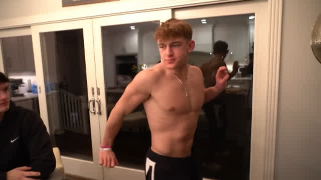 Vince dancing in the kitchen and Nico is complaining about diet soda