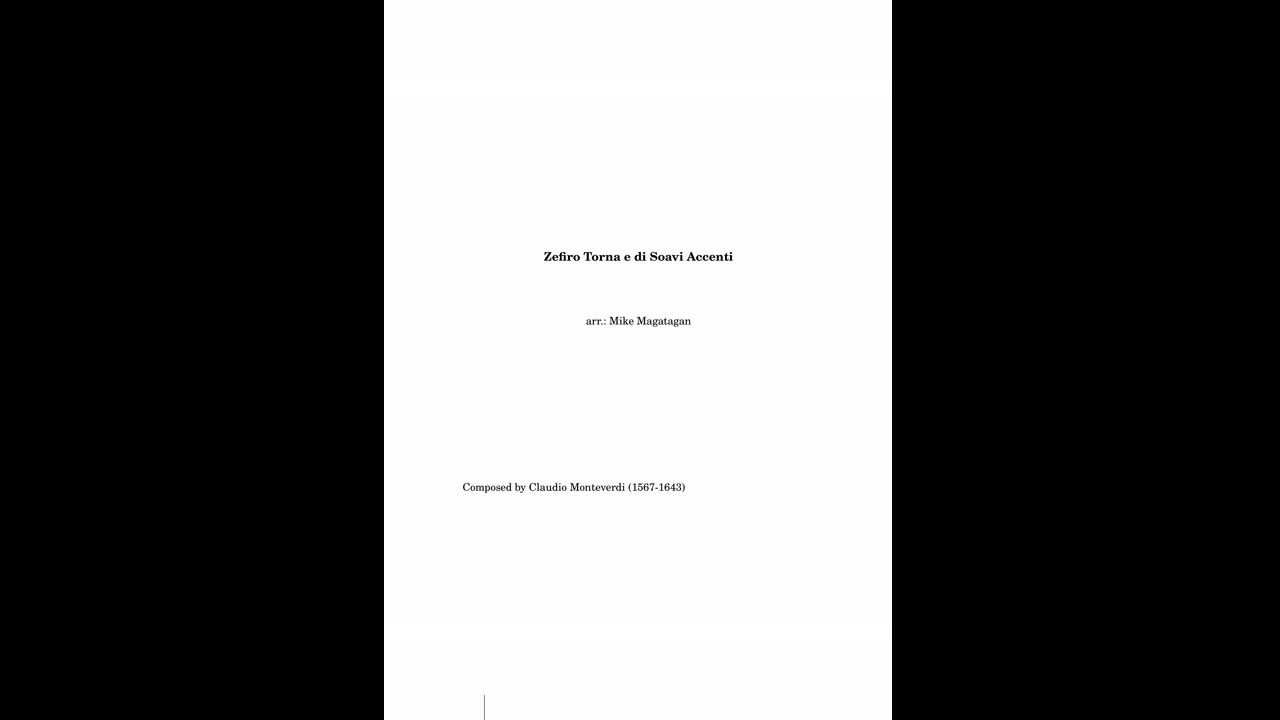 Claudio Monteverdi: Zefiro Torna e di Soavi Accenti