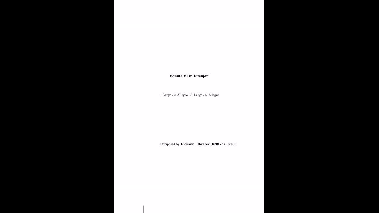 Giovanni Chinzer - Sonata VI