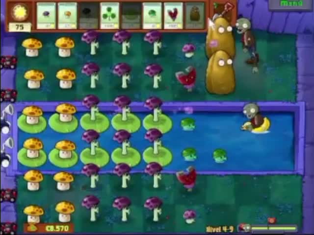 Plantas contra zombies - nivel 4-9