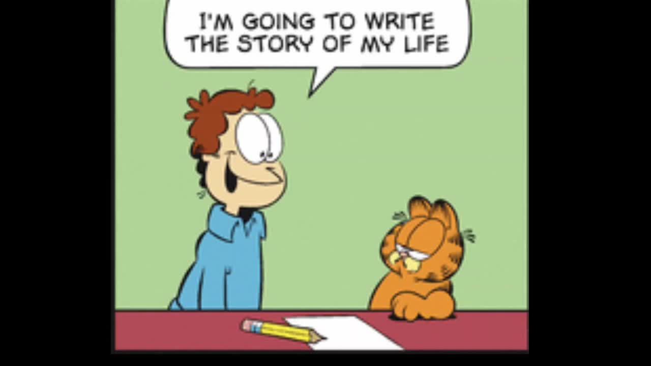 Jon attempts to Write the Story of his Life (Garfield Comic Dub)