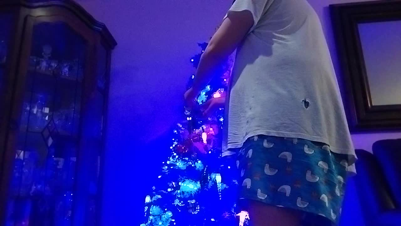 decorating my Christmas tree