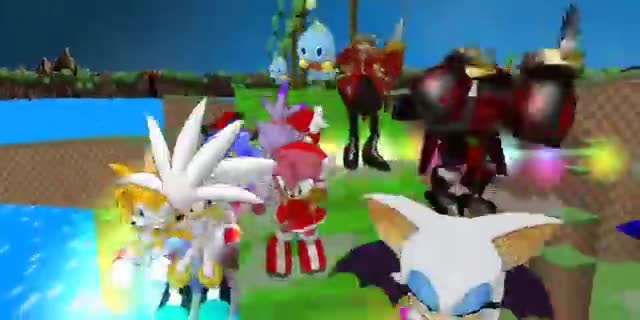 Sonic bailando gamnamstyle con sus amigos xdxdxd