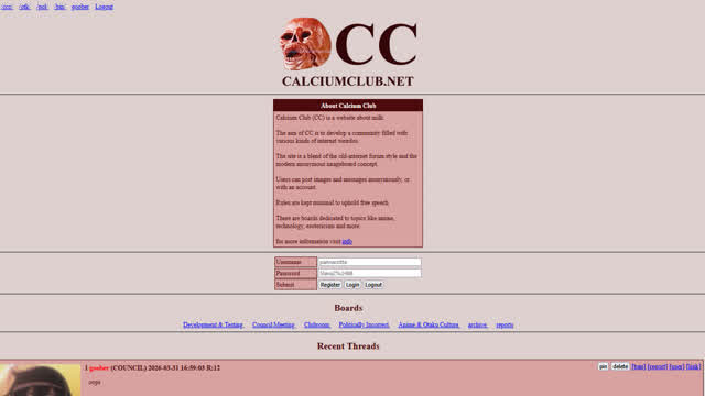 CALCIUMCLUB.NET RELEASE