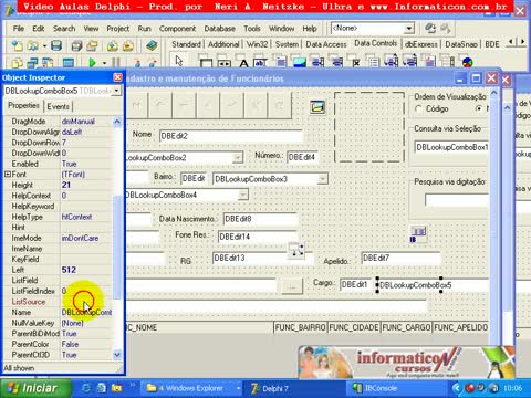 aula 064 delphi - Funcionario DbLookups