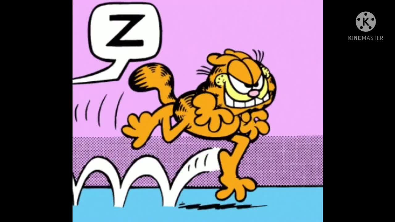 Garfield dresses up like the Jevil