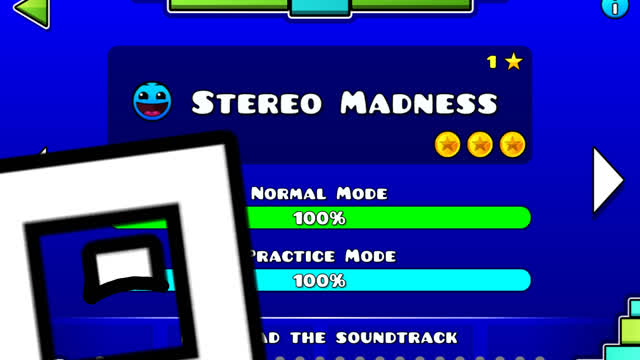 Geometry Dash - Stereo Madness all coins Geometry Dash - Stereo Madness all coins