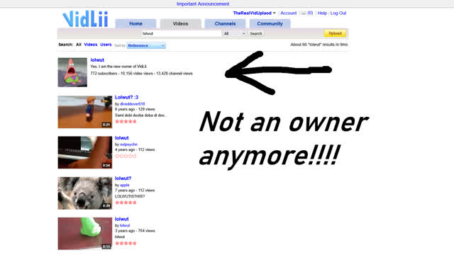 LolWut Not Vidlii Owner AnyMore We Will Miss U LolWut