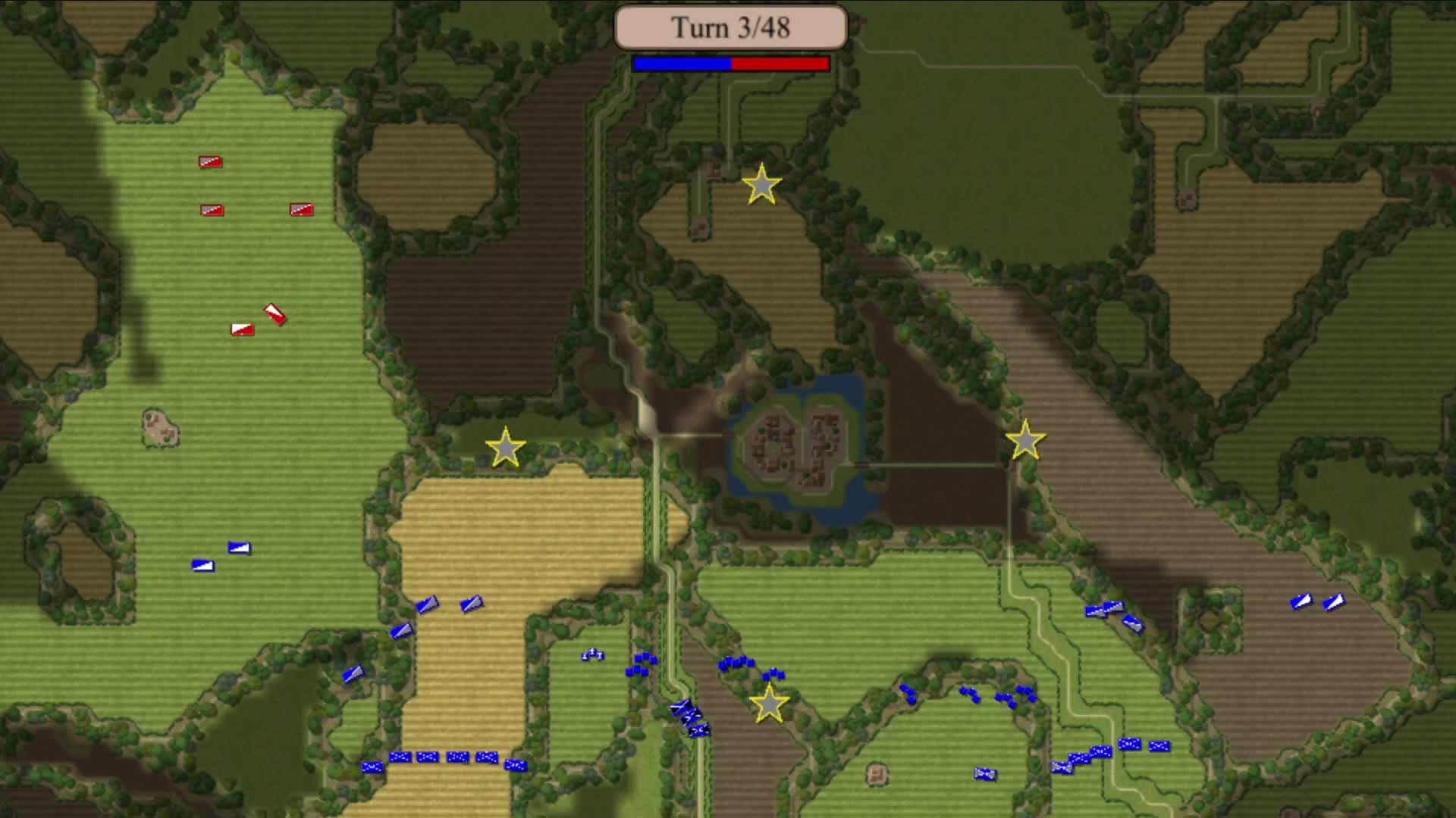 Lines of battle hedgerows map