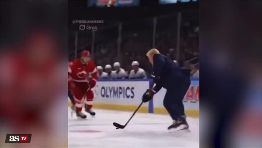 Trump video esmurrando Canadianos