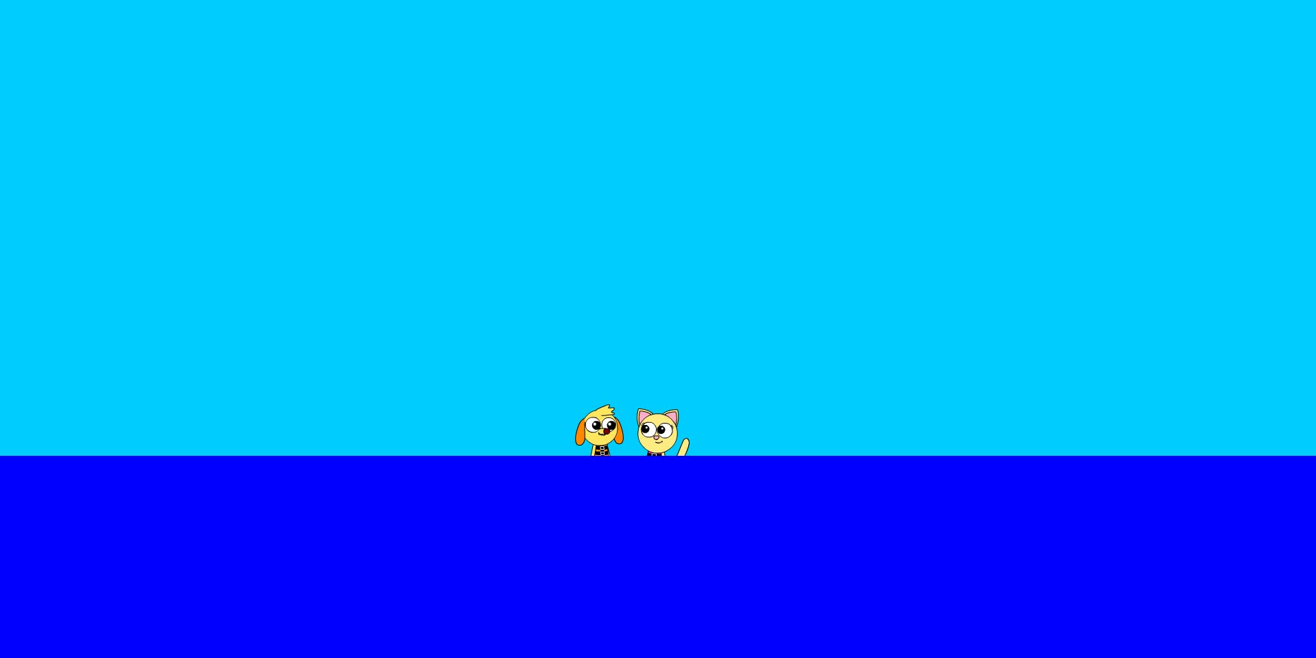 Olie and Mina swim too far