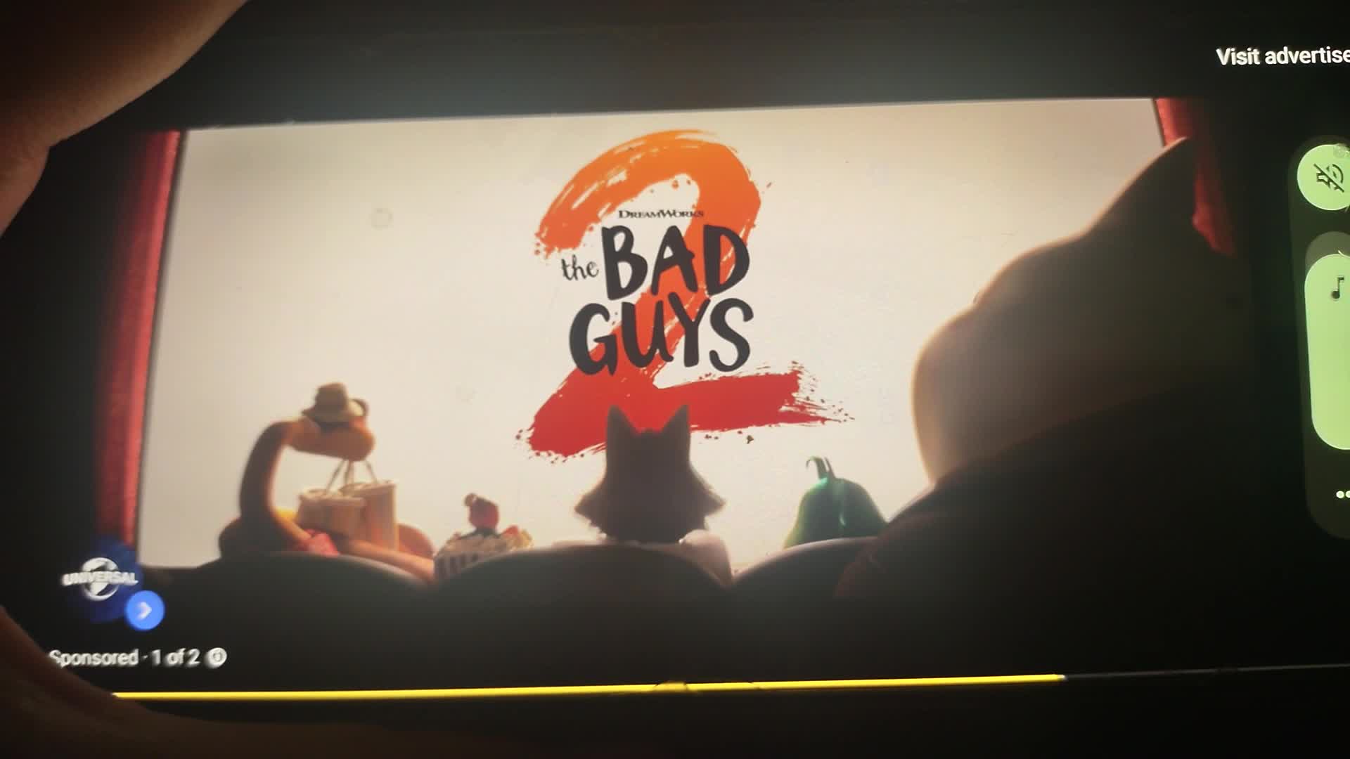 Me Watching Bad Guys 2 YouTube Ad!!!