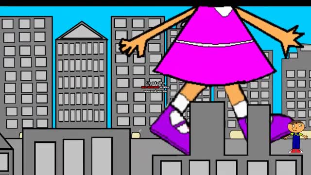 Pupy Little Girl Gets Growing Giant