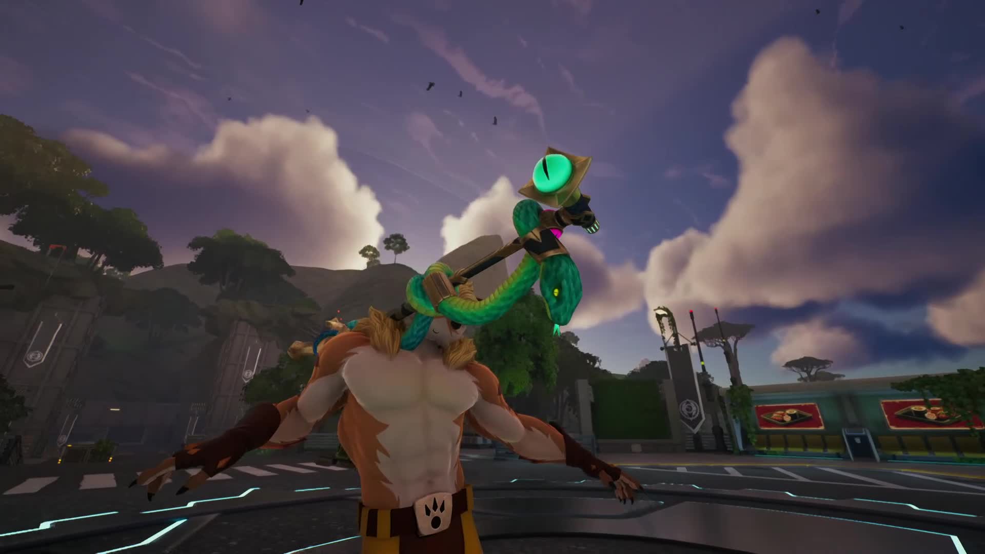 Meowtooth Muscles mic staff land on his pecs chest Oof…