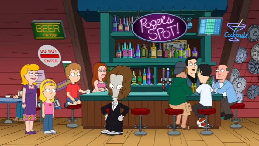 American Dad! Season 10 episode 1 Roger Passes the Bar uncensored