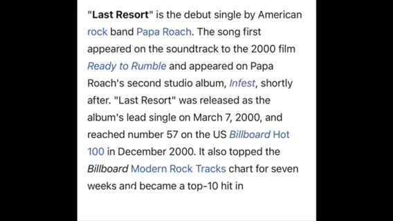 The Wikipedia song (parody of last resort)