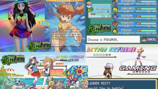 Action Extreme Gaming 2026 - Pokemon Gen 1: Leafgreen (GBA) Leaf VS Misty Gym Battle (Reupload)