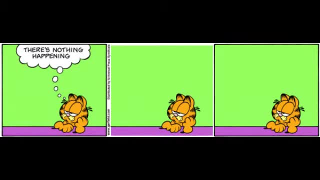 Nothing Happening in This Square Root of Minus Garfield comic Strip