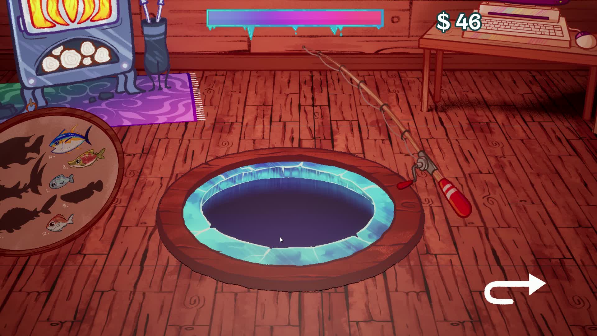 Frostype - Pescando con mecanografía y mucho frío