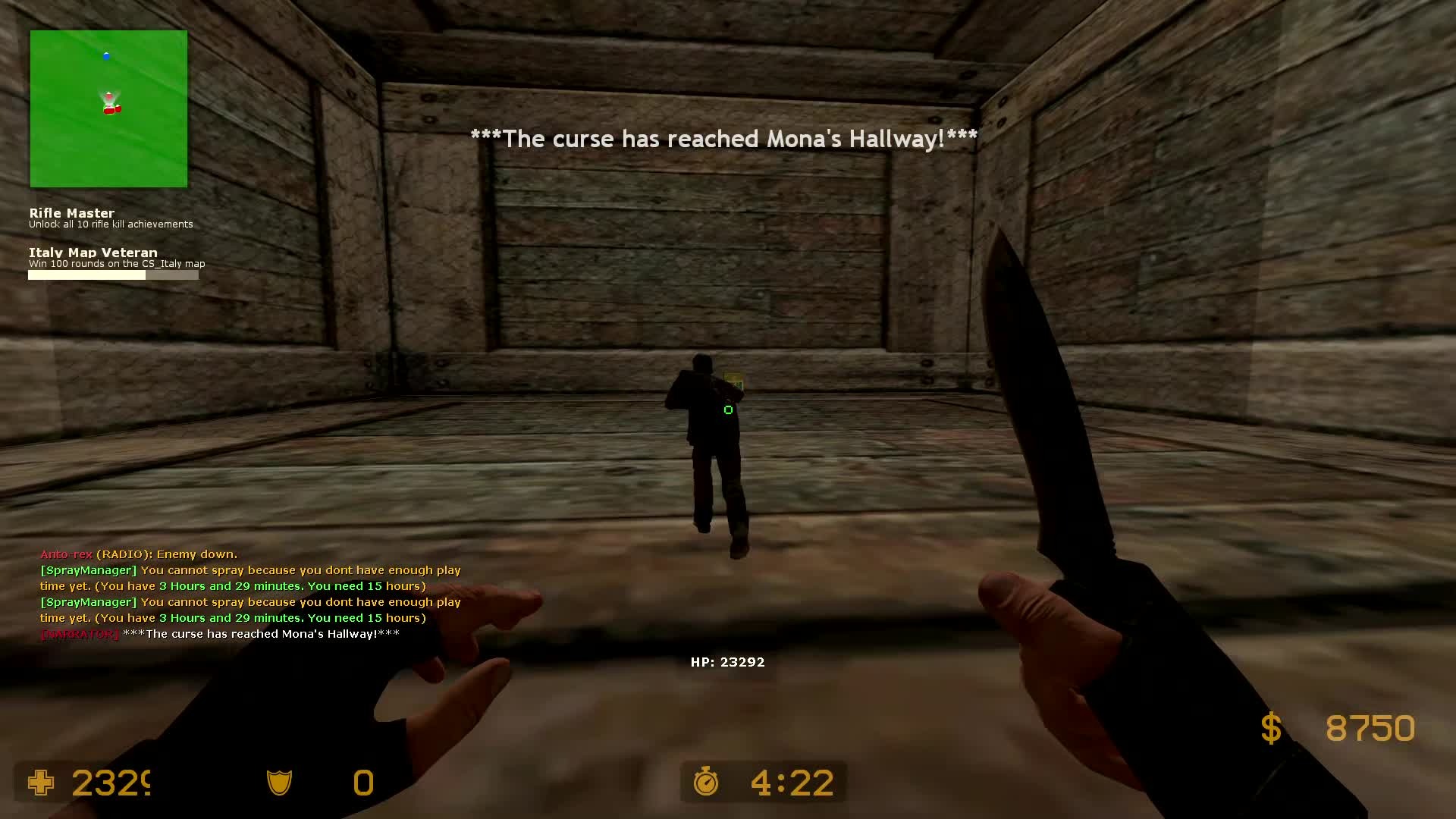Counter Strike Source Escape (being zombie)