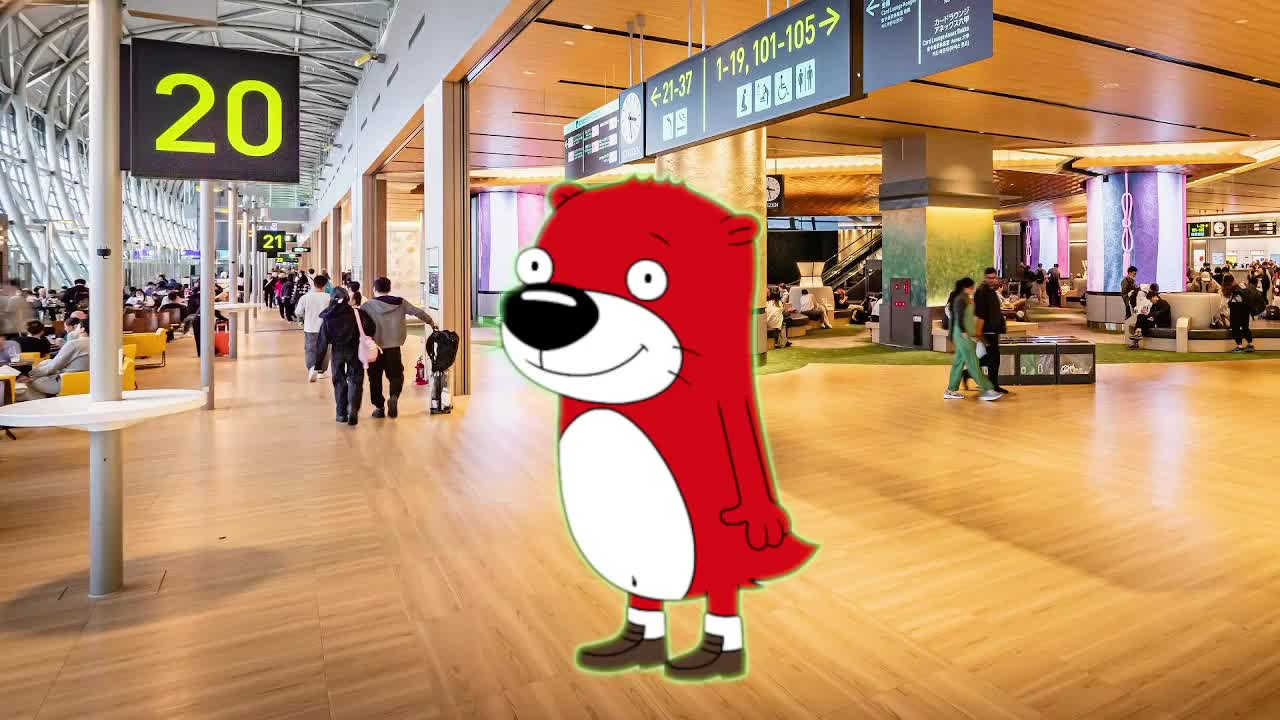 Peanut Otter leaves a message for the fans.