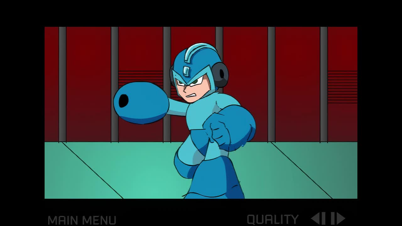 Mega Man vs. Quick Man (720p IA UPSCALE)