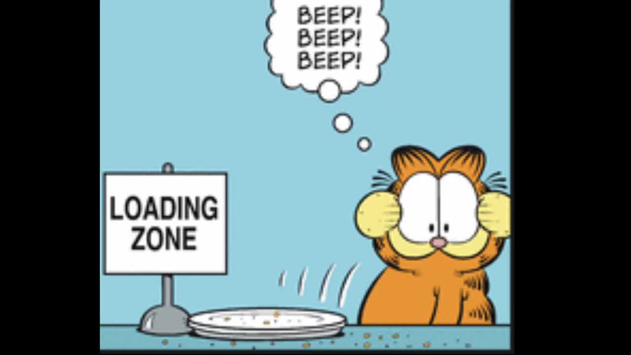 Garfield Backs Up while Beeping then Eats all the Donuts (Comic Dub)