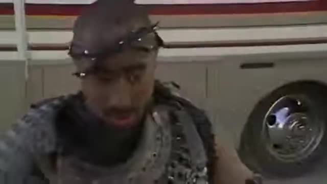 2pac On Set Of 'California Love' Dr. Dre, Chris Tucker, Tupac