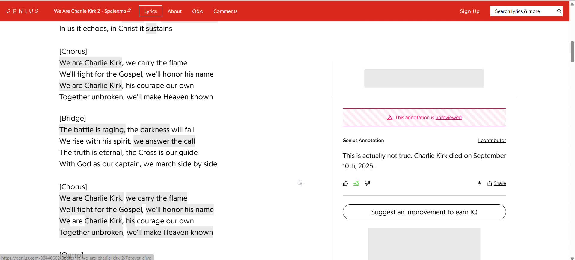 We Are Charlie Kirk 2 Genius Annotations